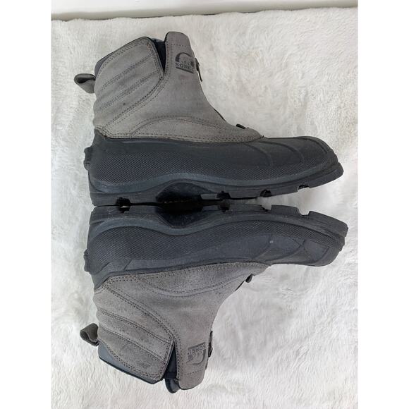 Sorel Men's Gray Leather Barn Zip Boot Thinsulate Size 9 - Picture 5 of 8